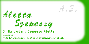 aletta szepessy business card